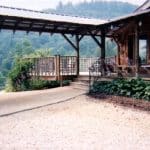 dramatic mountain views seen from this luxury log cabin