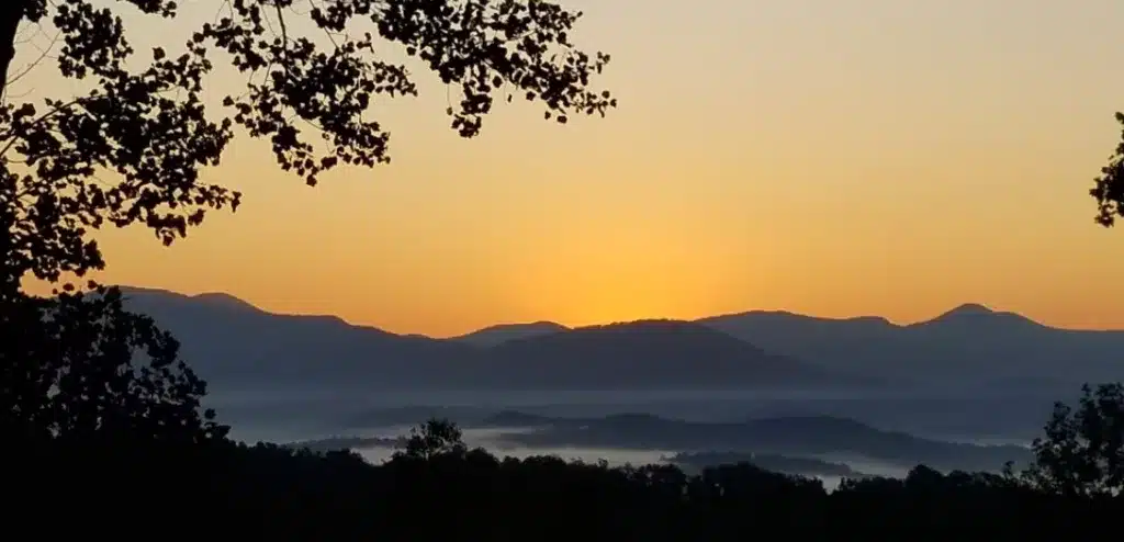 Sunrise from broker's personal home