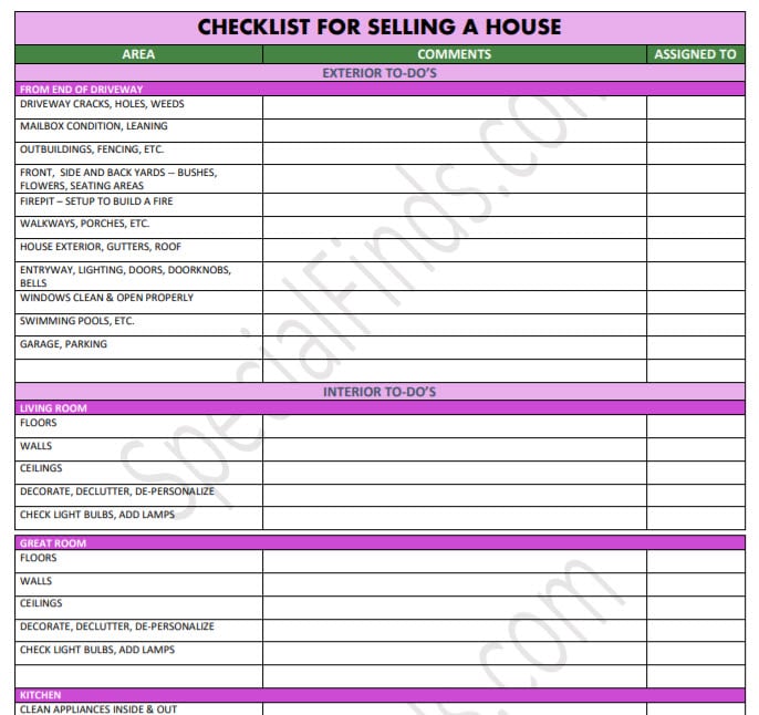 2025 Home Selling Checklist