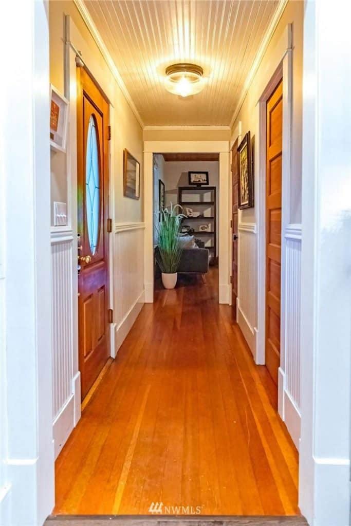 Beadboard ceiling in Kitsap County home