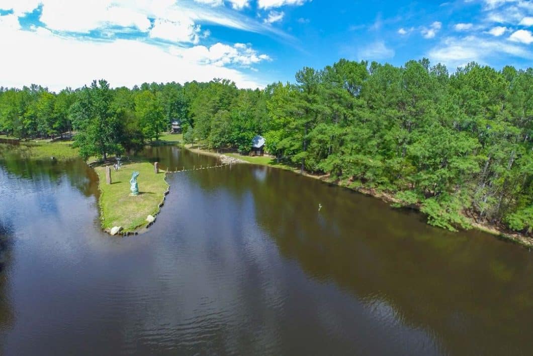 Aerial view of Lake Front Estate