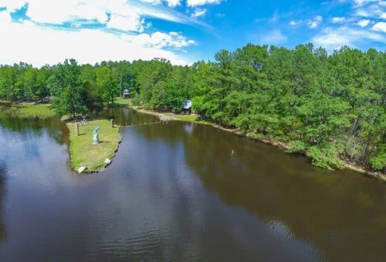 Aerial view of Lake Front Estate