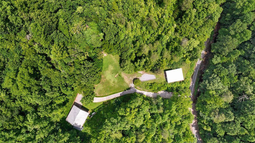 Aerial view of the Tennessee Mountains Escape