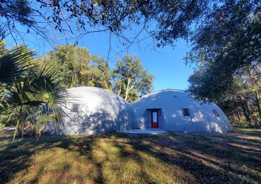 Wooded setting of the Monolithic Dome Home for Sale