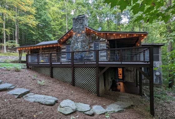 Log cabin at Call Creek Sanctuary