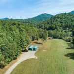 Aerial view of the 15 acre NC Mountain Retreat