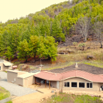 Aerial view overlooking this Safe Haven Off-Grid Oasis